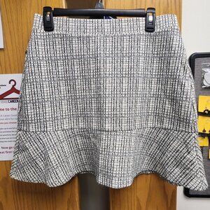 Black and white plaid Loft skirt